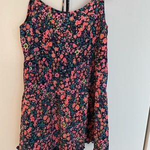 Mink pink ditsy floral romper